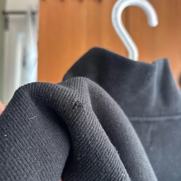 Polo by Ralph Lauren Black Ribbed Quarter Zip Pullover Sweater Size L - Picture 8 of 11